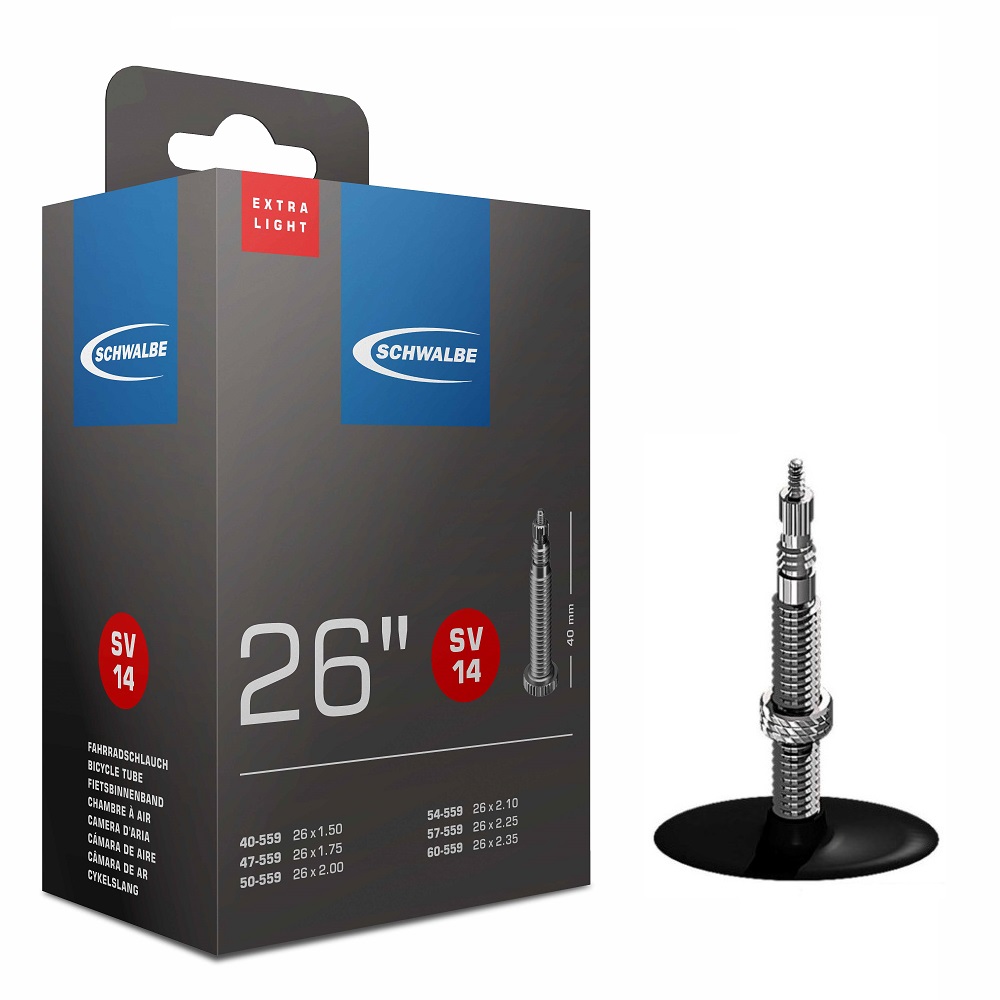 Камера Schwalbe SV14 Extra Light 26x1.50-2.35 Presta 40 мм