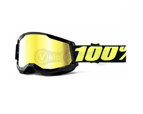 Очки-маска Ride 100% STRATA Goggle II Upsol - Mirror Gold Lens