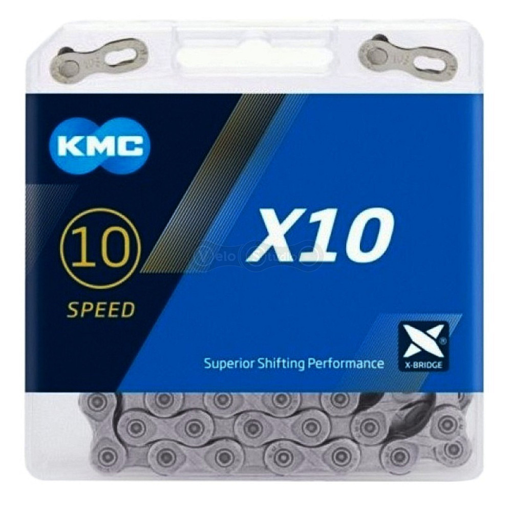 Ланцюг KMC X10 Grey 10 швидкостей 114 ланок + замок