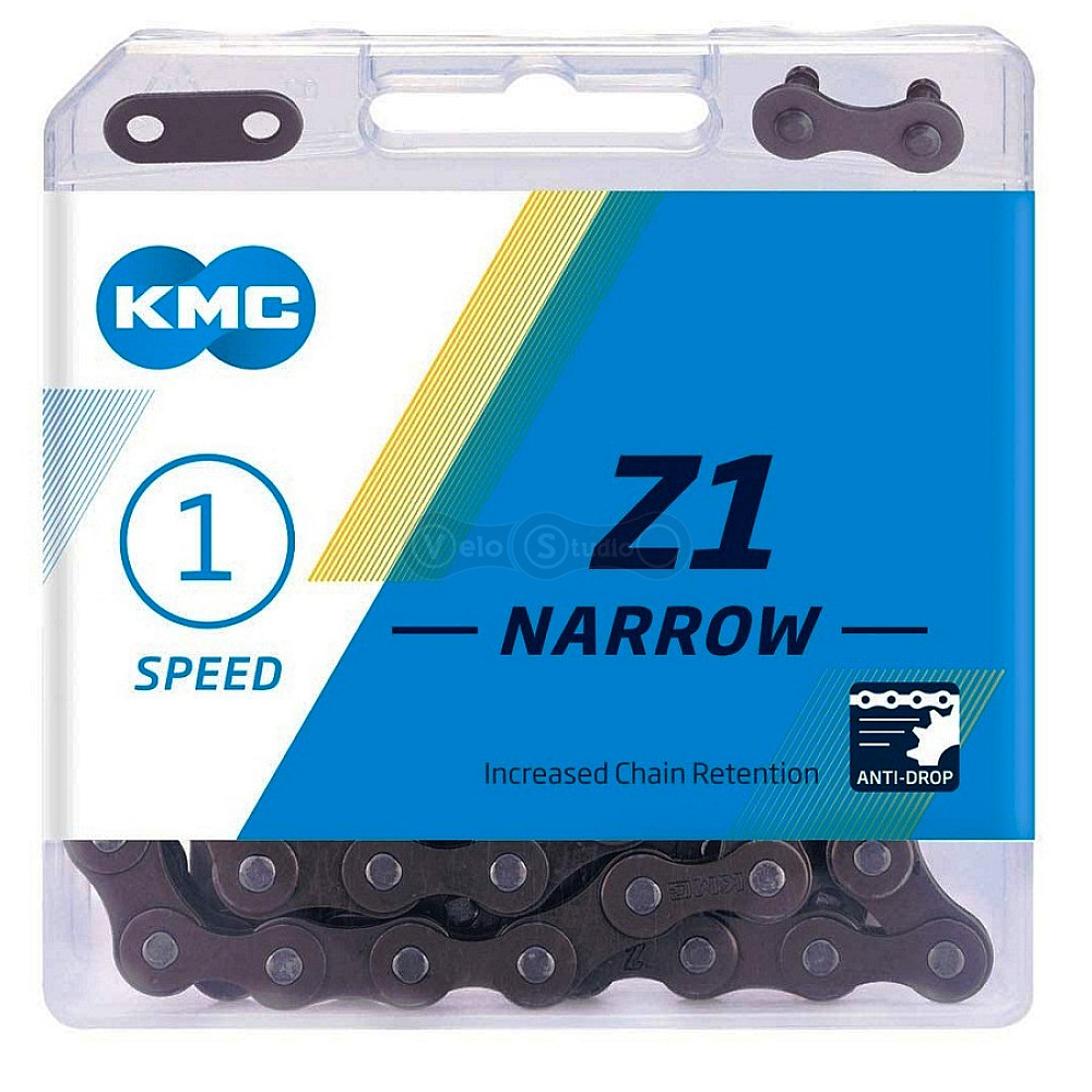 Цепь KMC Z1 Narrow Single-Speed 112 звеньев + замок