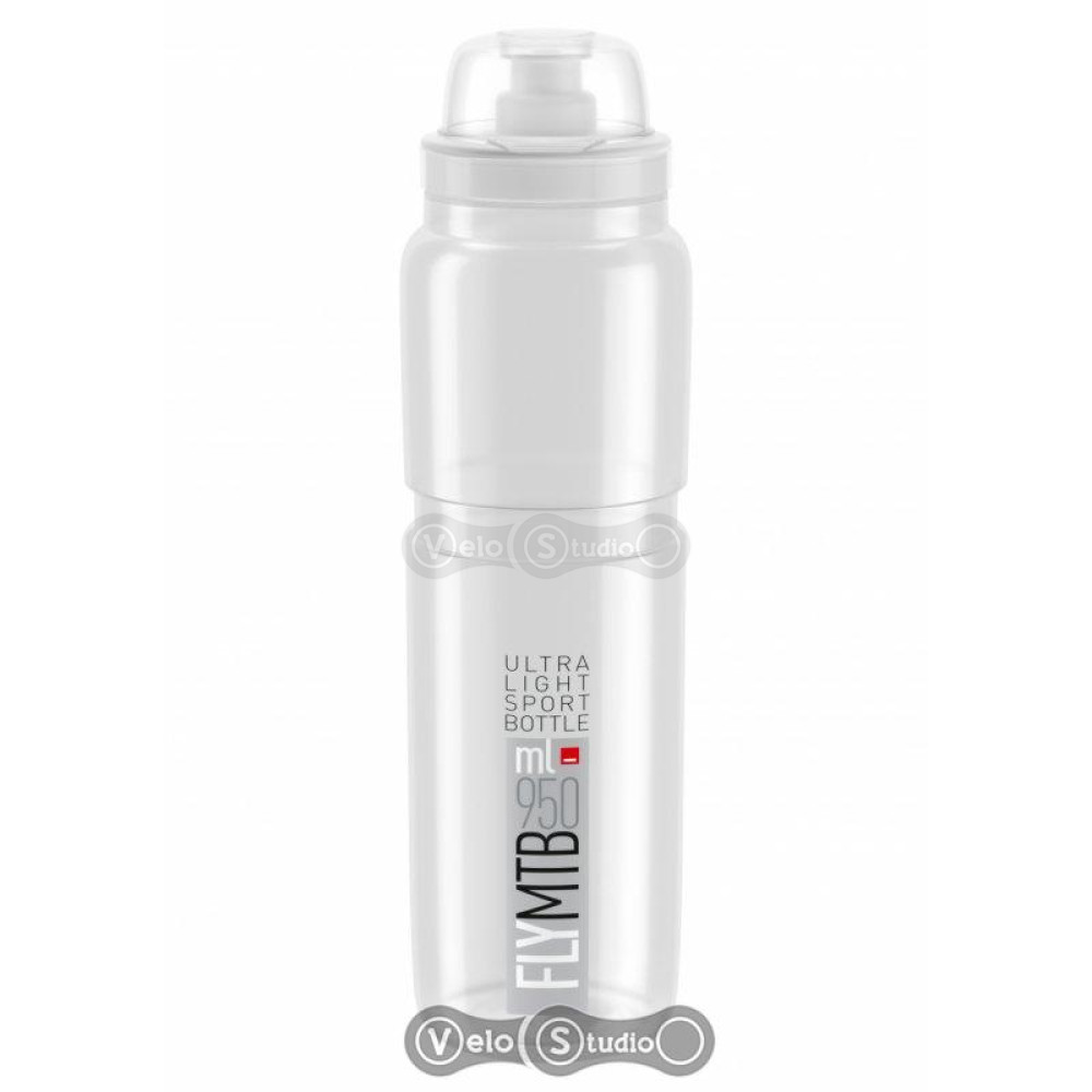 Фляга ELITE FLY MTB 950 мл прозрачная с крышкой