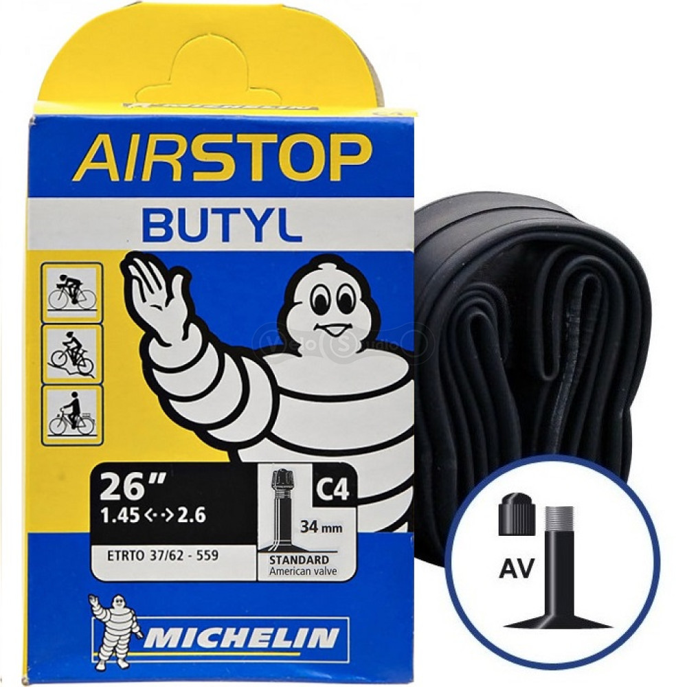 Камера Michelin Butil C4 26 1.45-2.6 Schrader 34 мм