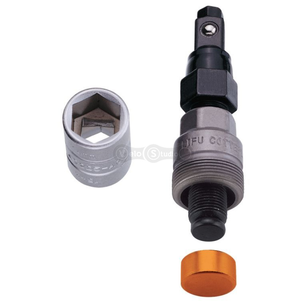 Съемник шатуна Ice Toolz 04D2 под квадрат с адаптером под Shimano Octalink/ISIS