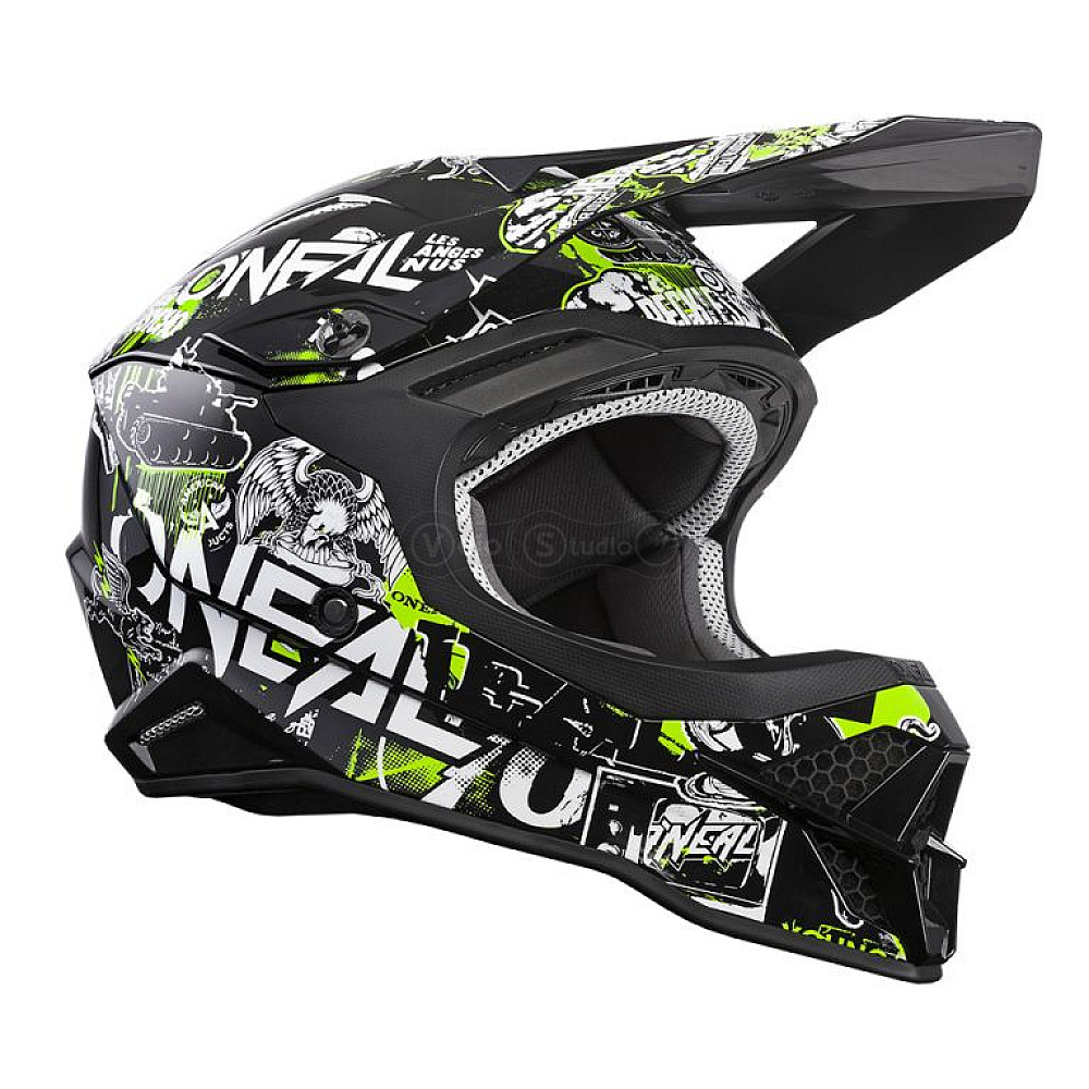 Шолом ONeal 3SRS Helmet Attack 2.0 Black/Neon L (59/60 см)