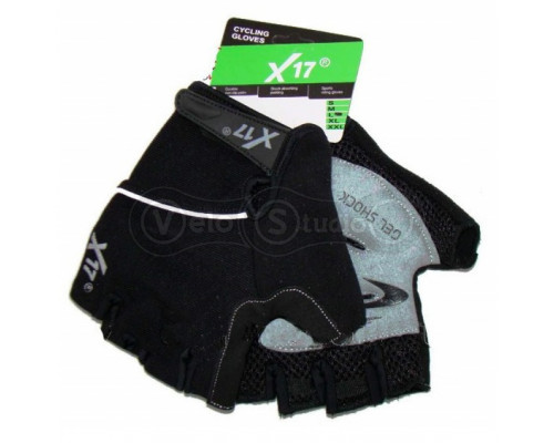 Вело перчатки X17 XGL-511BK черные, XL
