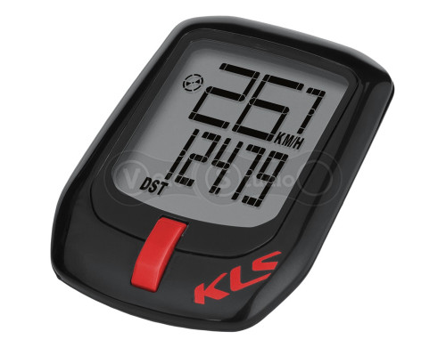 Велокомп'ютер KLS Direct WL бездротовий 7 функцій чорний-червоний