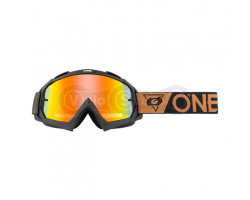 Очки-маска O`NEAL B-10 Goggle SpeedMetal Black Brown - Radium Red