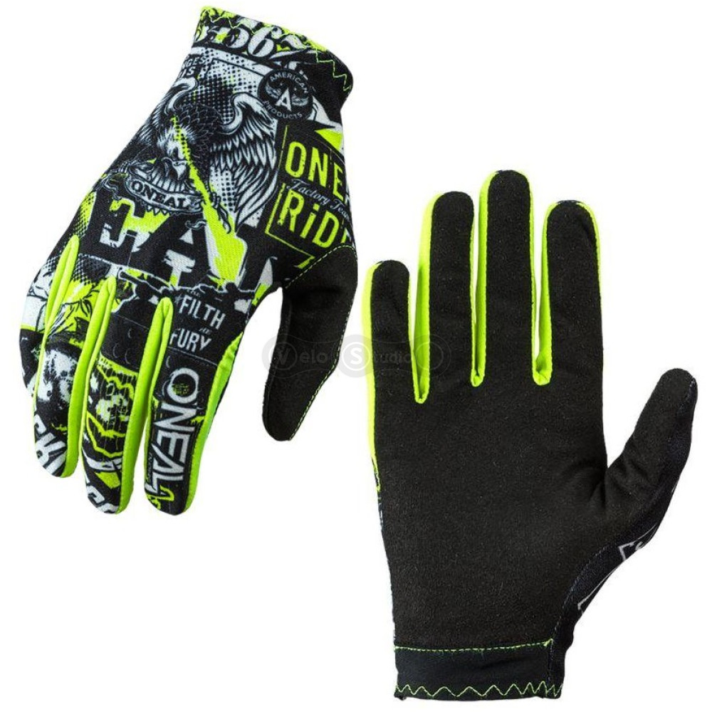 Вело рукавички O`Neal Matrix Glove Attack Black Neon Yellow розмір XL