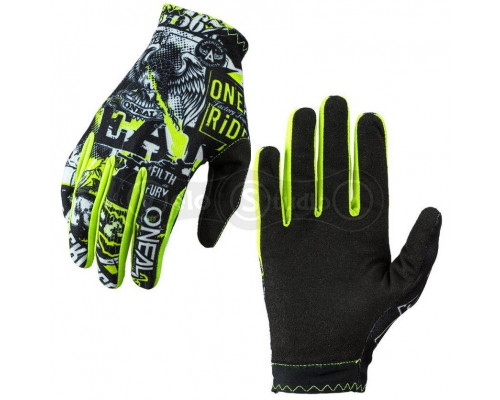 Вело перчатки O`Neal Matrix Glove Attack Black Neon Yellow размер L