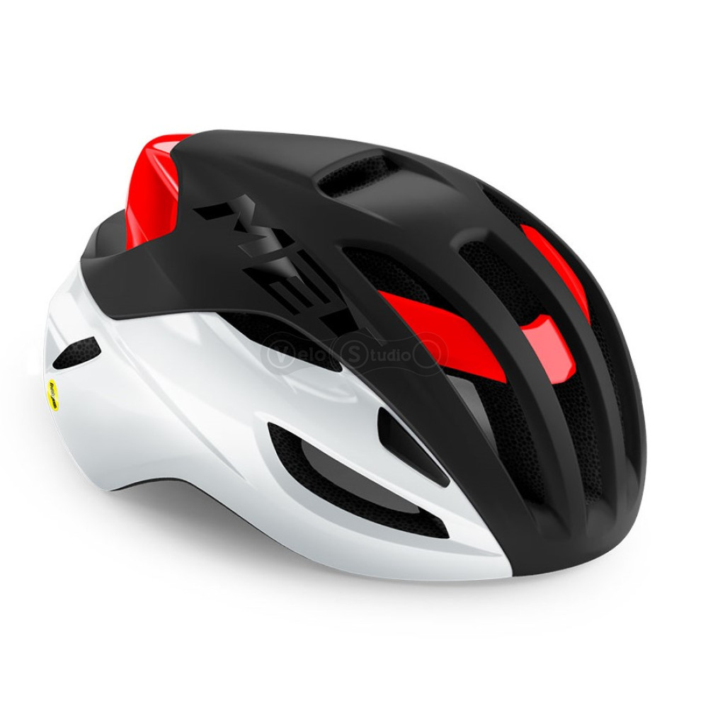 Шлем MET Rivale Mips Black White Red / Matt Glossy S