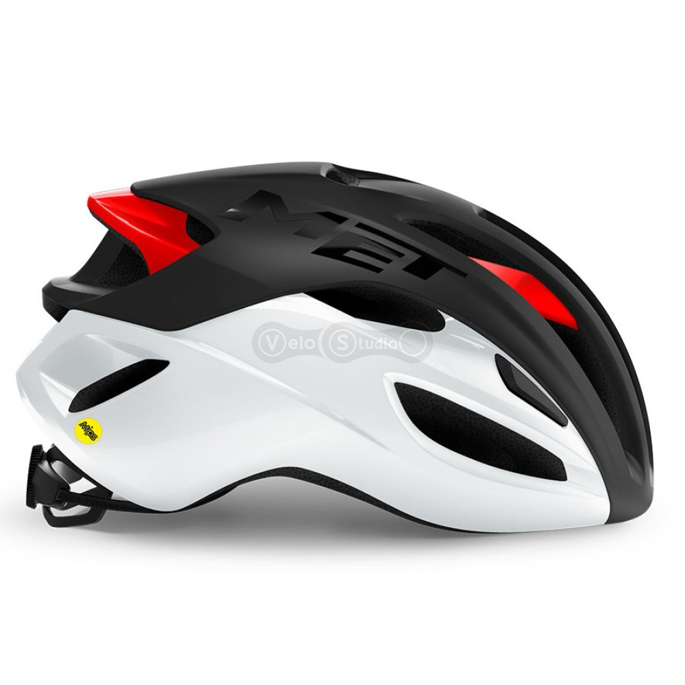 Шлем MET Rivale Mips Black White Red / Matt Glossy S