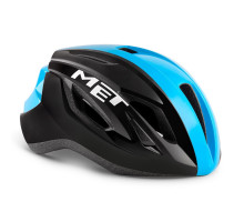 Шолом MET Strale Black/Cyan Panel Glossy M