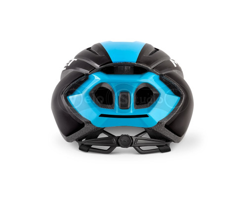Шолом MET Strale Black/Cyan Panel Glossy M