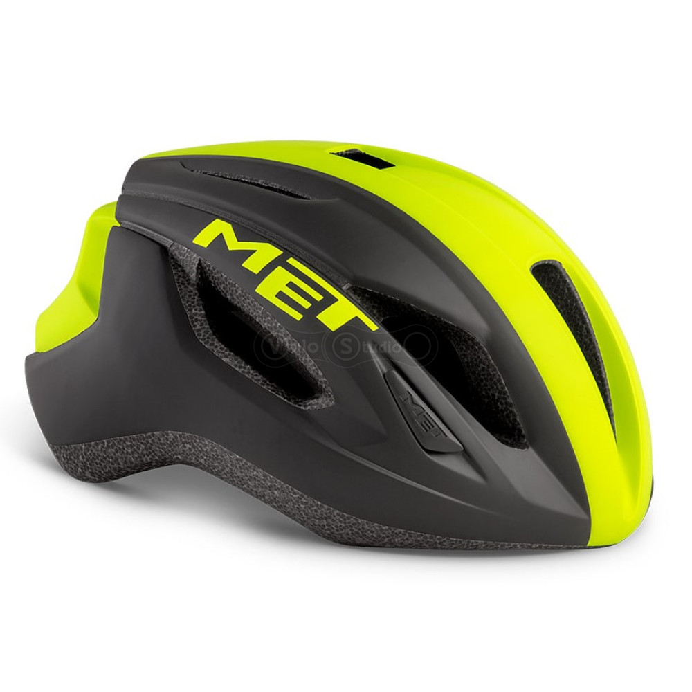 Шлем MET Strale Black Fluo Yellow Panel Matt L
