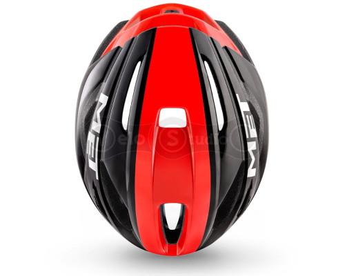 Шлем MET Strale Black Red Panel Glossy M