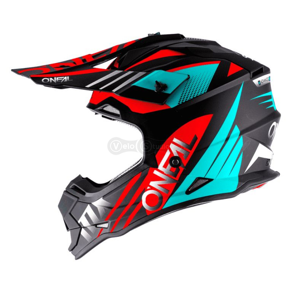 Шлем O`Neal 2SRS Helmet Spyde 2.0 Black/Teal/Red L (59/60 см)
