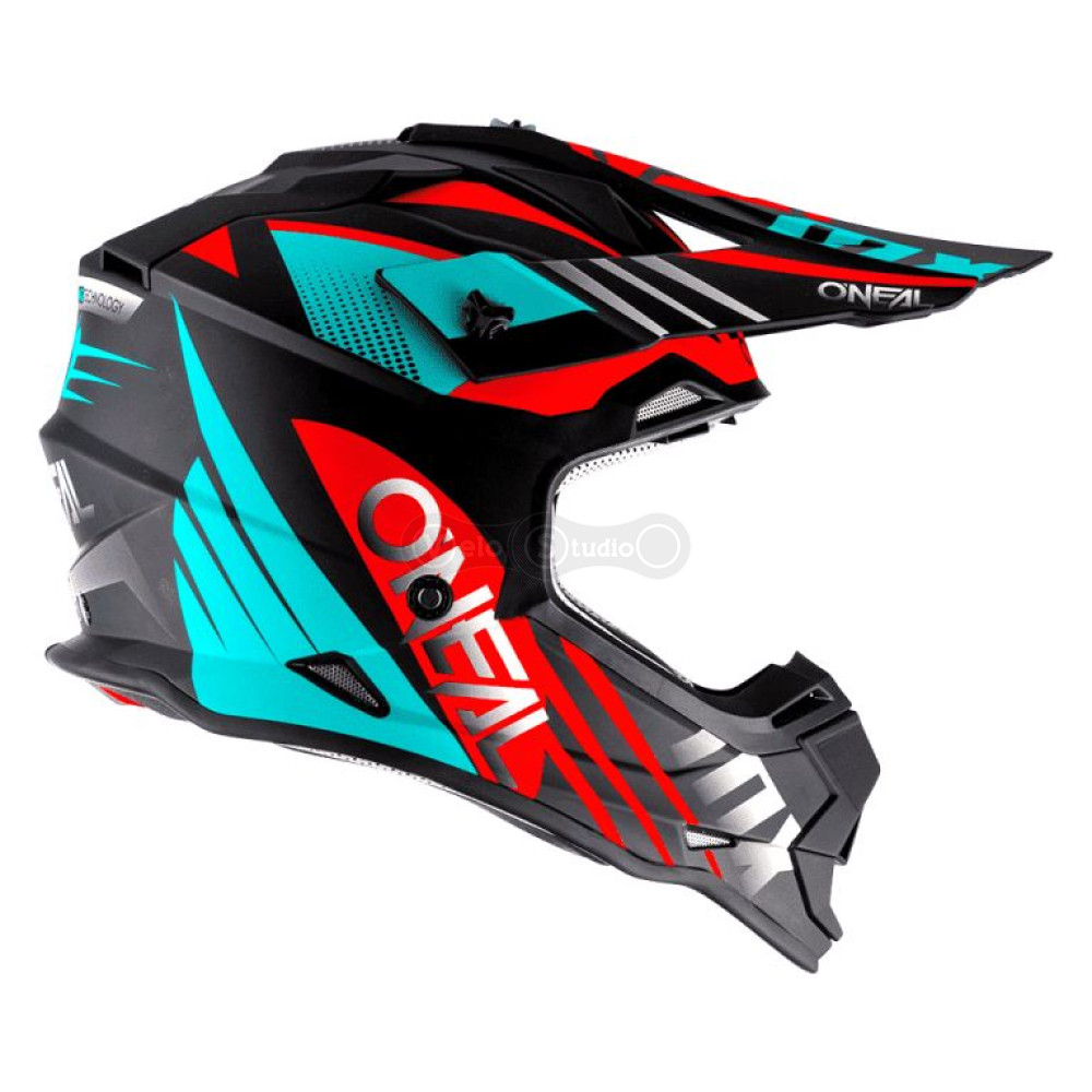 Шлем O`Neal 2SRS Helmet Spyde 2.0 Black/Teal/Red L (59/60 см)