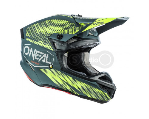 Шлем O`Neal 5SRS Polyacrylite Helmet Covert Charcoal/Neon Yellow M (57/58 см)