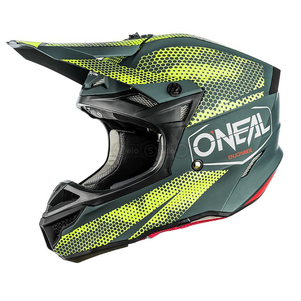 Шлем O`Neal 5SRS Polyacrylite Helmet Covert Charcoal/Neon Yellow L (59/60 см)