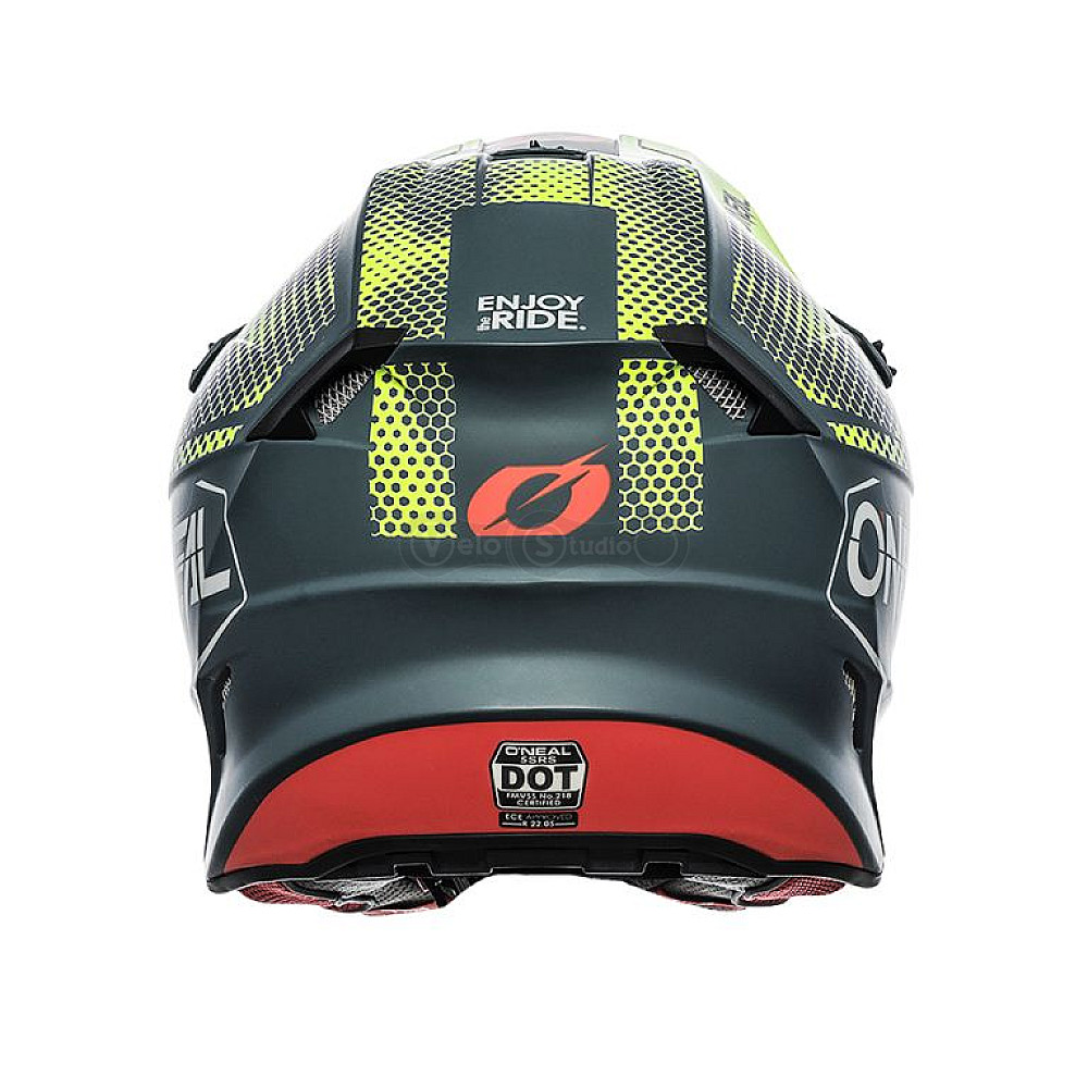 Шлем O`Neal 5SRS Polyacrylite Helmet Covert Charcoal/Neon Yellow L (59/60 см)