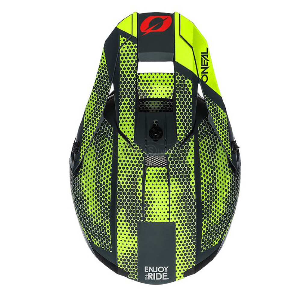 Шлем O`Neal 5SRS Polyacrylite Helmet Covert Charcoal/Neon Yellow L (59/60 см)