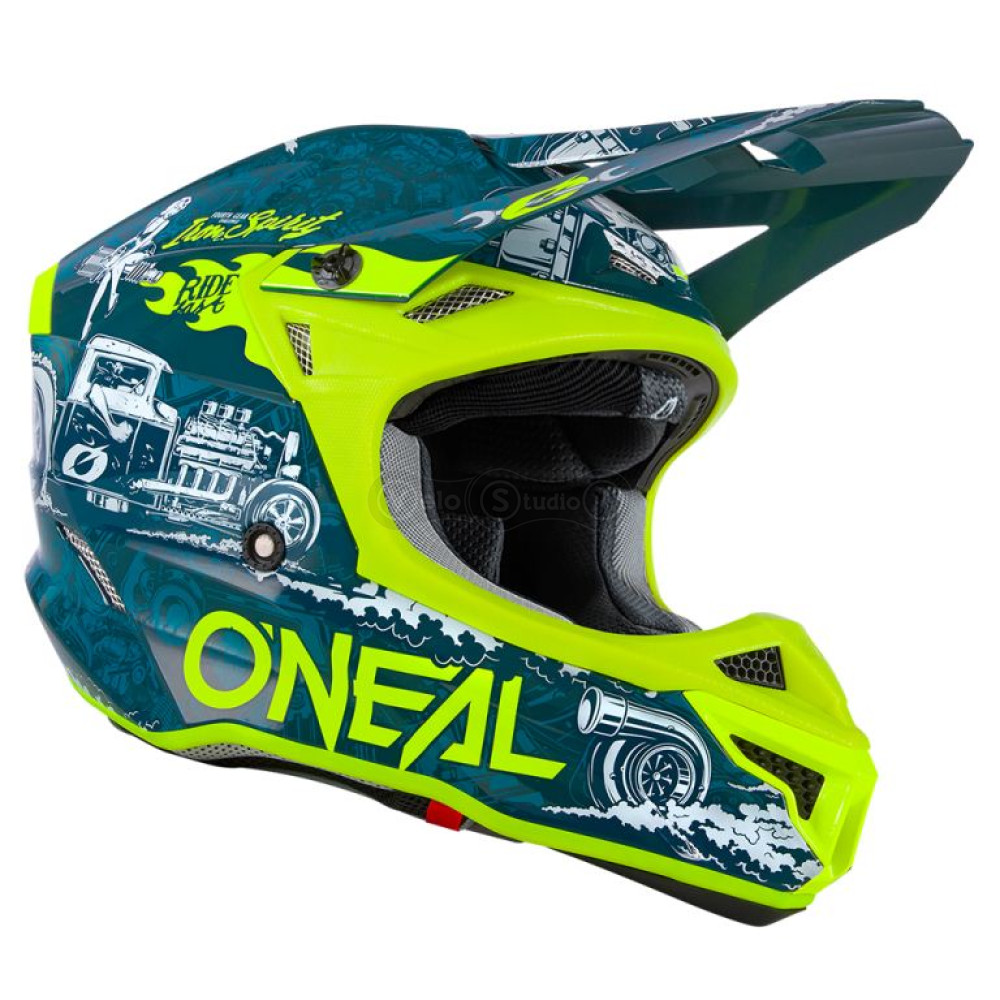 Шлем O`Neal 5SRS Polyacrylite Helmet HR Blue/Neon Yellow L (59/60 см)
