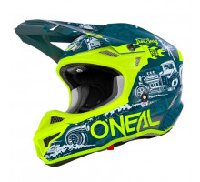 Шлем O`Neal 5SRS Polyacrylite Helmet HR Blue/Neon Yellow L (59/60 см)