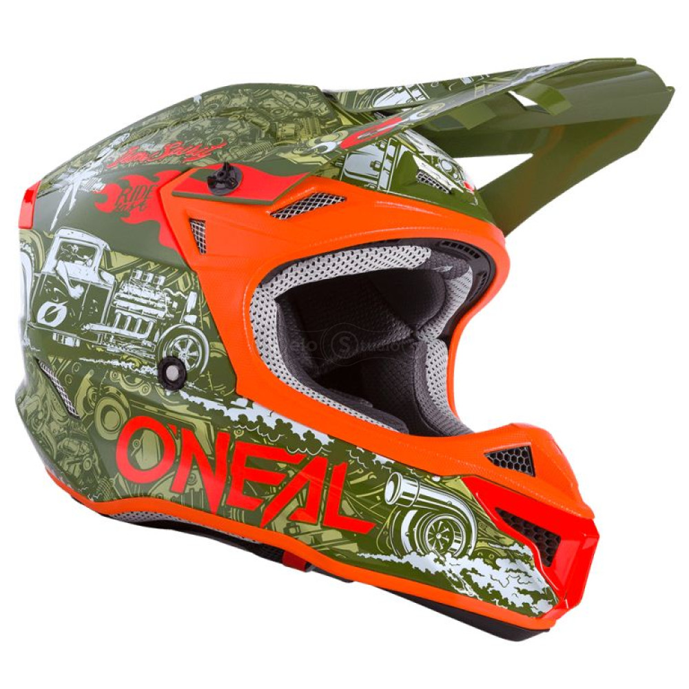 Шлем O`Neal 5SRS Polyacrylite Helmet HR Green/Orange L (59/60 см)