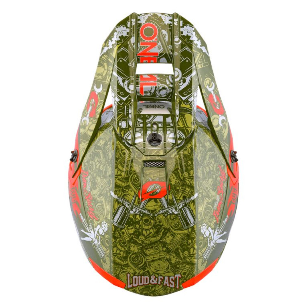 Шлем O`Neal 5SRS Polyacrylite Helmet HR Green/Orange L (59/60 см)