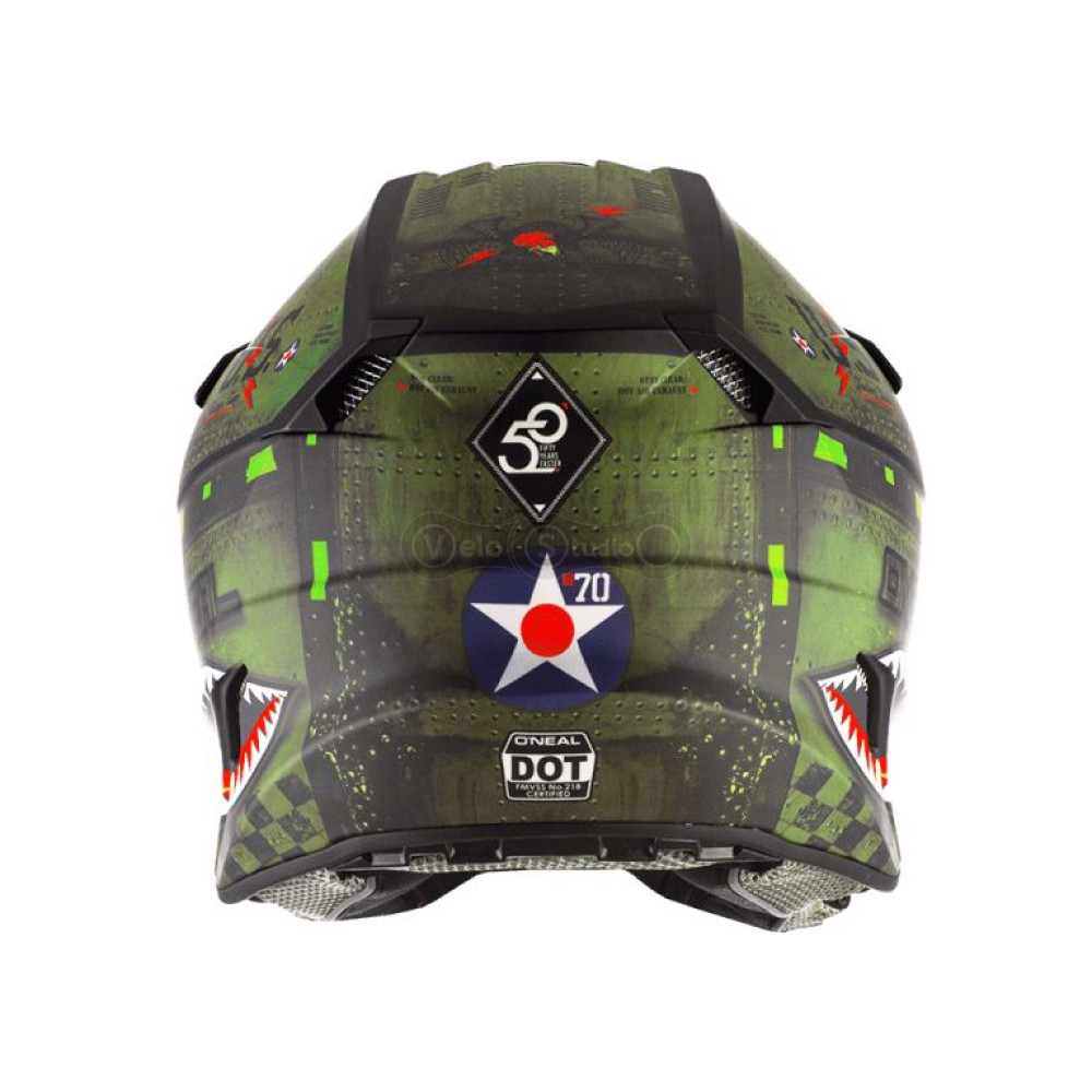 Шлем O`Neal 5SRS Polyacrylite Helmet Warhawk Black/Green M (57/58 см)