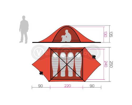 Палатка HANNAH Spruce 4 Parrot Green