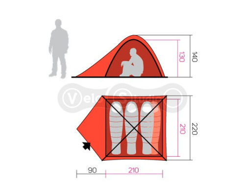 Палатка HANNAH Tycoon 4 Spring Green/Cloudy Grey