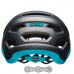 Вело шлем Bell 4Forty матовый темно-серый/бирюзовый (55-59 см)