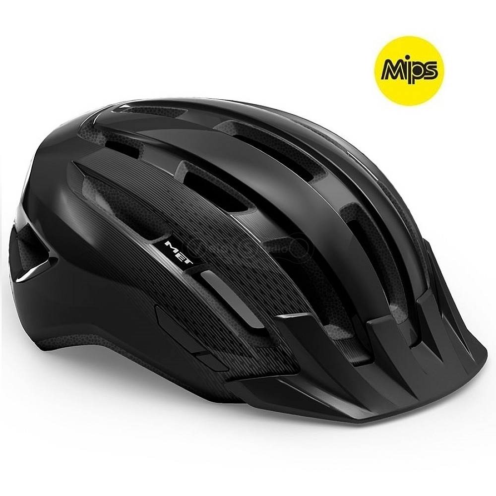 Вело шлем MET Downtown MIPS Black Glossy M/L (58-61 см)