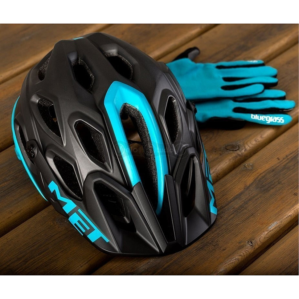Вело шлем MET Lupo Black Light Blue M (54-58 см)