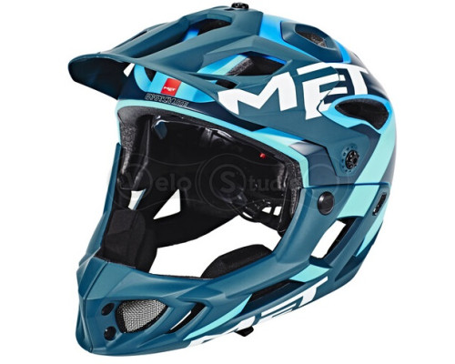 Вело шолом MET Parachute Blue Cyan S (51-56 см)