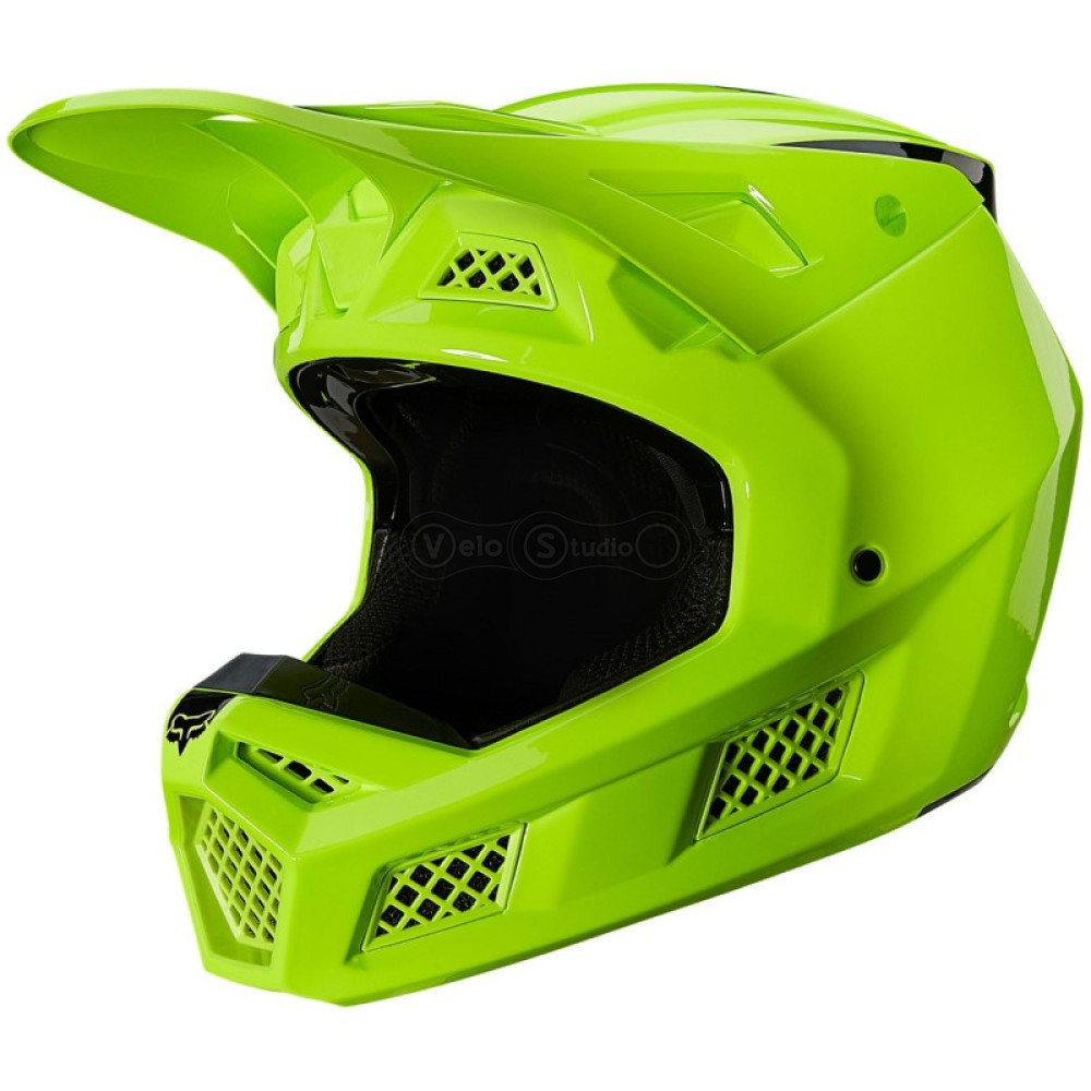 Мотошлем FOX V3 RS Psycosis Helmet Flo Yellow L (59-60 см)