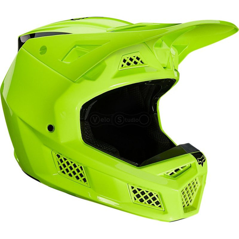 Мотошлем FOX V3 RS Psycosis Helmet Flo Yellow L (59-60 см)