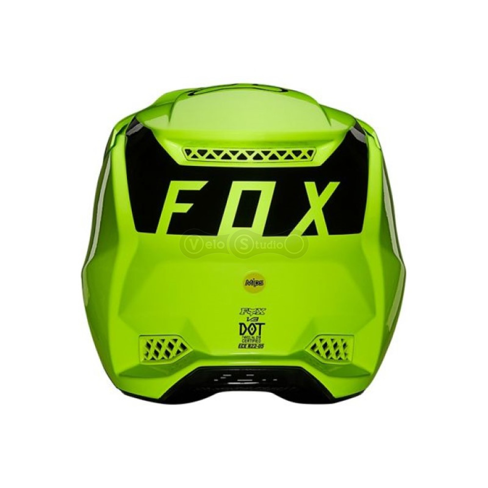 Мотошлем FOX V3 RS Psycosis Helmet Flo Yellow L (59-60 см)