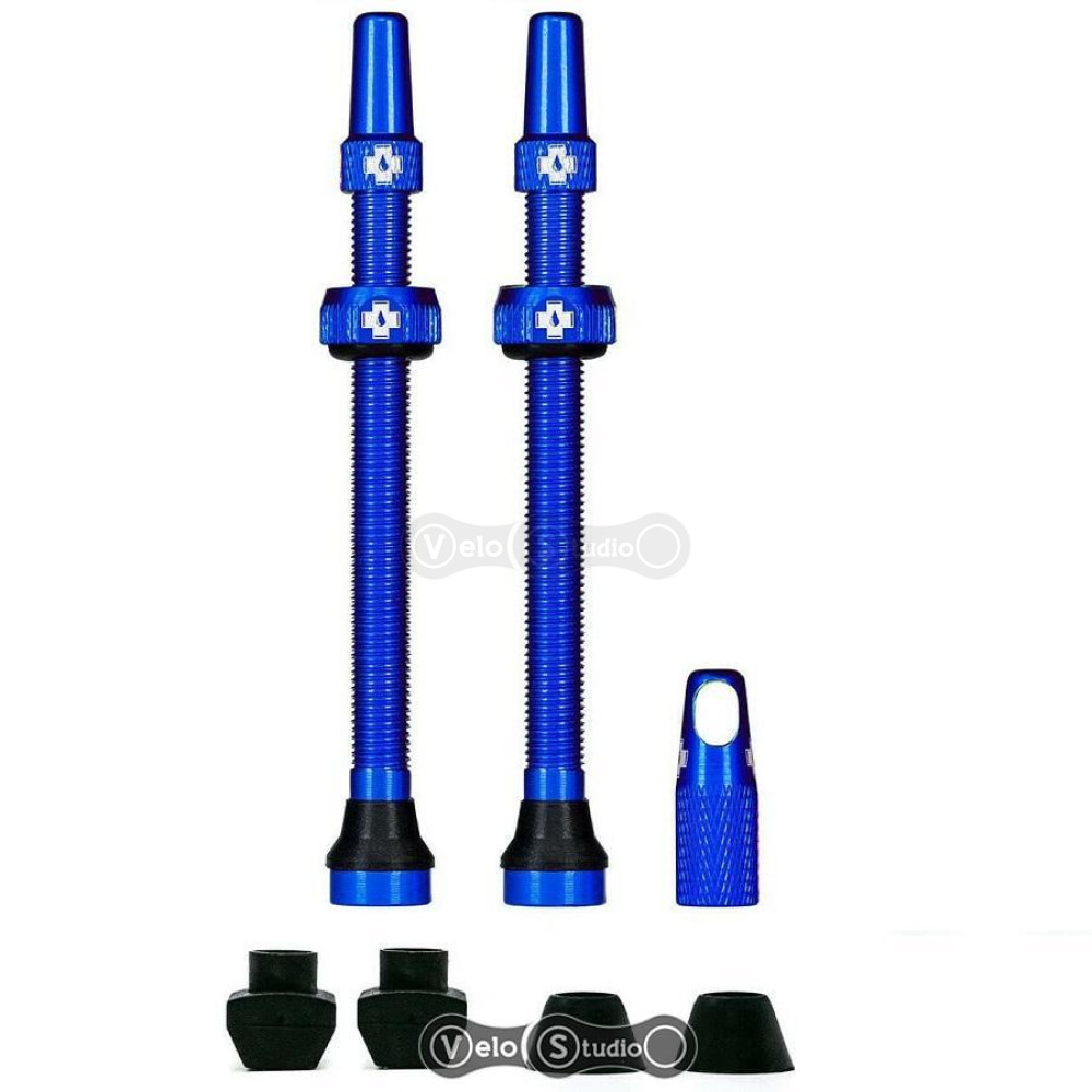 Бескамерный ниппель MUC-OFF Tubeless 80 мм Blue - 2 штуки