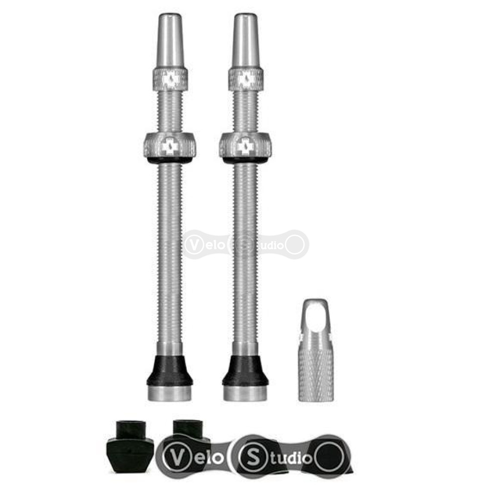 Бескамерный ниппель MUC-OFF Tubeless 80 мм Silver - 2 штуки