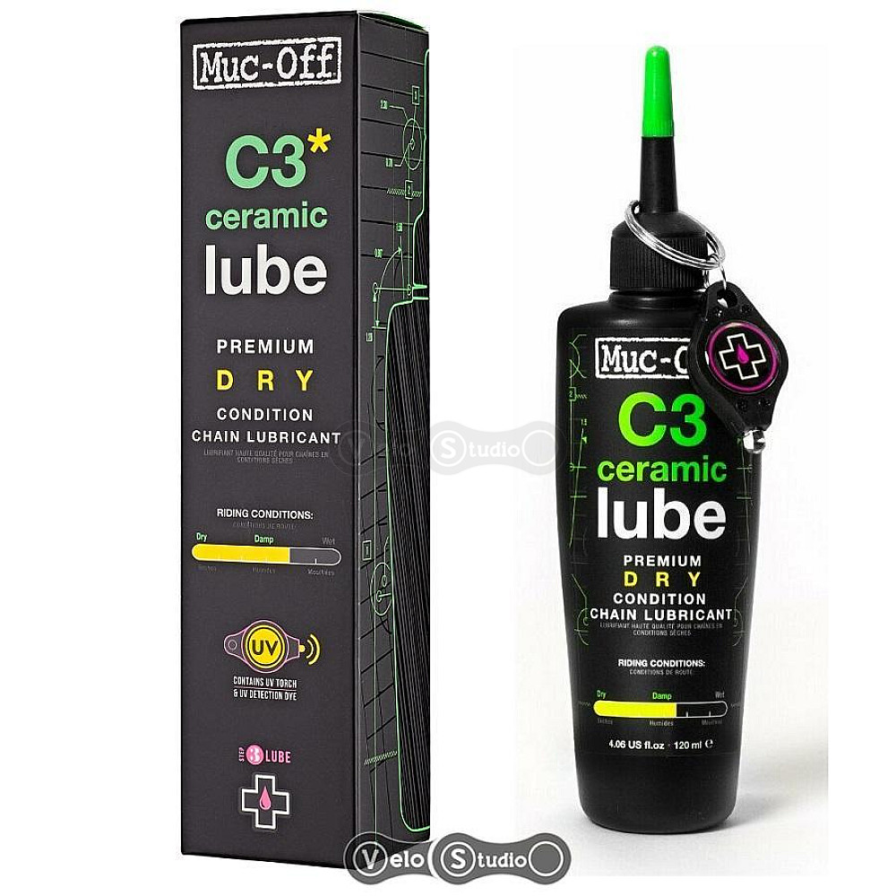 Мастило для ланцюга Muc-Off C3 Ceramic Dry Lube 120 ml + ліхтарик