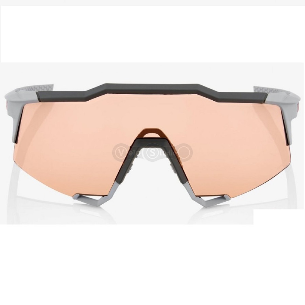Велосипедные очки Ride 100% Speedcraft - Soft Tact Stone Grey - HiPER Coral Lens