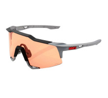 Велосипедні окуляри Ride 100% Speedcraft - Soft Tact Stone Grey - HiPER Coral Lens