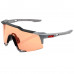 Велосипедные очки Ride 100% Speedcraft - Soft Tact Stone Grey - HiPER Coral Lens