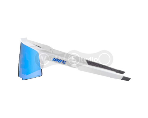 Велосипедные очки Ride 100% SpeedCraft SL - Matte White - HiPER Blue Multilayer Mirror + Clear