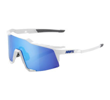 Велосипедні окуляри Ride 100% SpeedCraft SL - Matte White - HiPER Blue Multilayer Mirror + Clear
