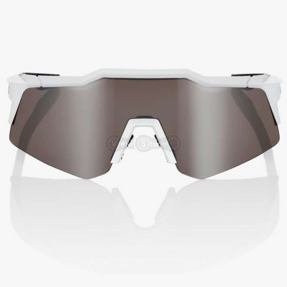Велосипедные очки Ride 100% SpeedCraft SL - Matte White - HiPER Silver Mirror + Clear