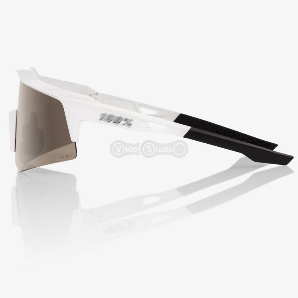 Велосипедные очки Ride 100% SpeedCraft SL - Matte White - HiPER Silver Mirror + Clear