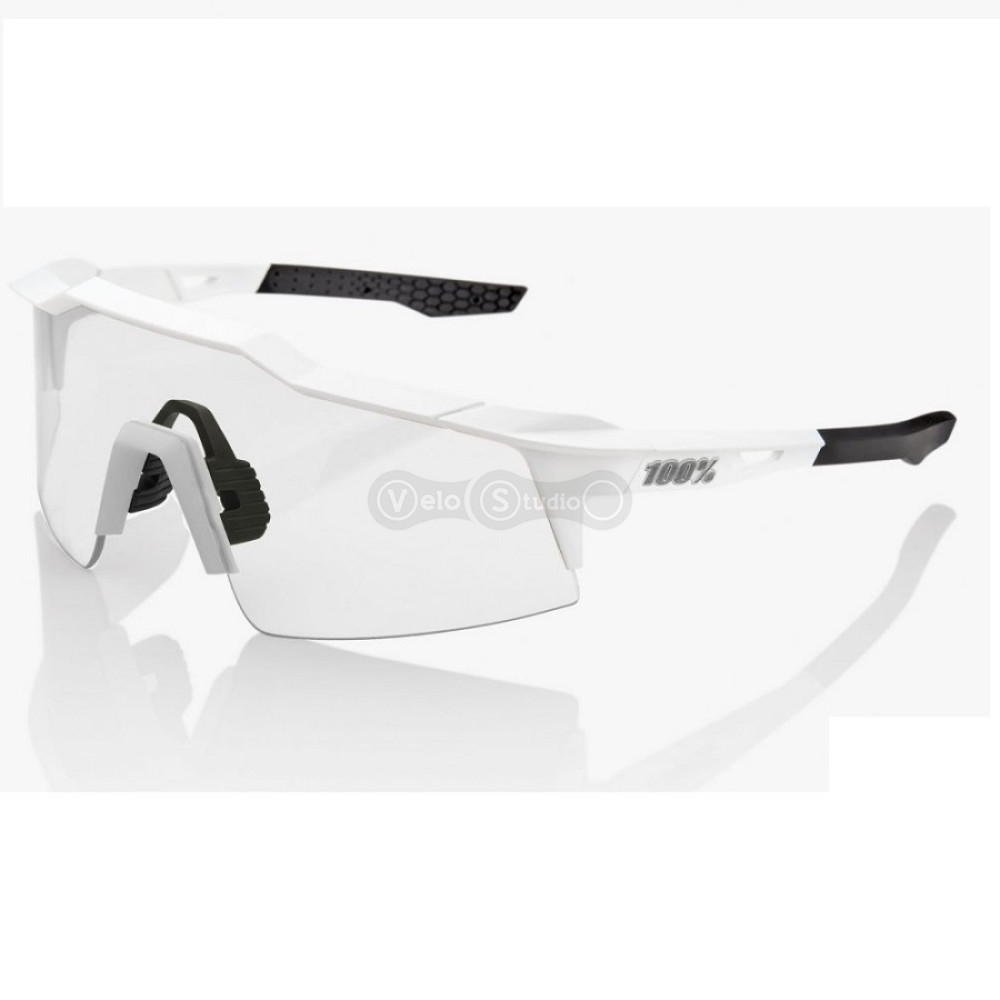 Велосипедные очки Ride 100% SpeedCraft SL - Matte White - HiPER Silver Mirror + Clear